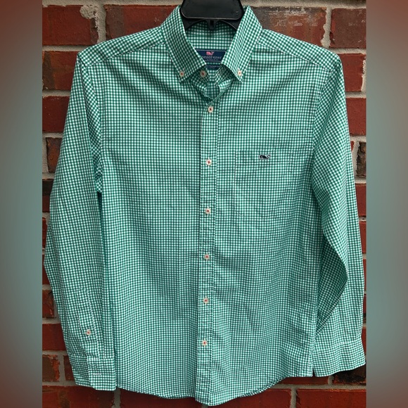Vineyard Vines Other - Vineyard Vines Classic Fit Tucker Long Sleeve Button Down Green Gingham S Shirt